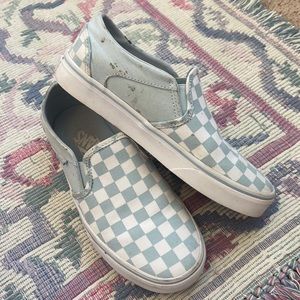 Blue Checkerboard Vans